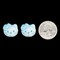 Two 19x18mm White and Blue Hello Kitty Head Beads Set of 2 - XXX - *GB-OD1